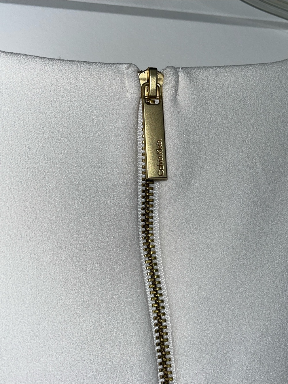 Calvin Klein Two-Tone Sleeveless Midi Dress in White and Black - Picture 5 of 5